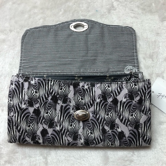 NWT Lovin' Each Stitch Zebra Cloth Wallet - Picture 2 of 6